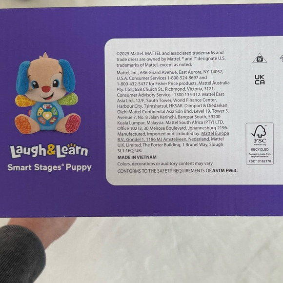 Fisher-Price Laugh & Learn Smart Stages Puppy Musical Plush Toy 6–36M - Picture 3 of 9